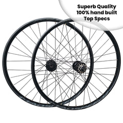 26" (ETRTO 559x25) Rear 10x135 / Front 15x100 Dirt Jump Bike MTB Disc Single Speed Wheelset - 6x3 Pawls Taiwan Sealed Bearings Hubs - DT Swiss Champion 2.0 Spokes - Tubeless Compatible