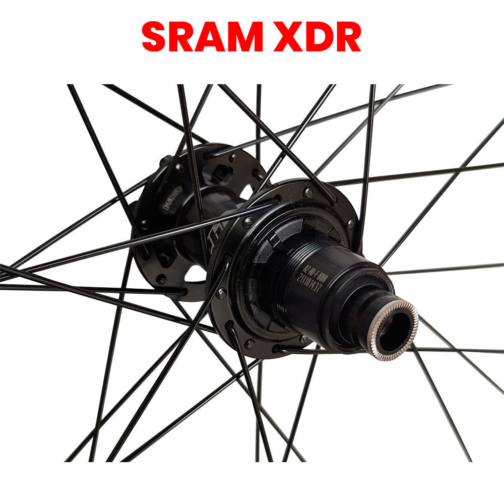 QR / THRU AXLE 700c (ETRTO 622x18) Road Hybrid Cyclocross Gravel Bike DISC BRAKE Wheelset 8/9/10/11/12 Speed - HG / SRAM XDR - 6x Pawls Taiwan Sealed Bearings Hubs - Lightweight 1710g - Tubeless Compatible