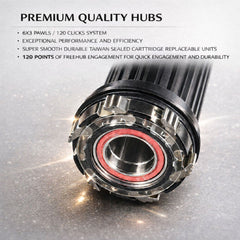 27.5" 650B MTB Rear Wheel - 141mm Boost QR - 6-Bolt Disc - 30mm Inner Rim - Tubeless Compatible - 9-12 Speed