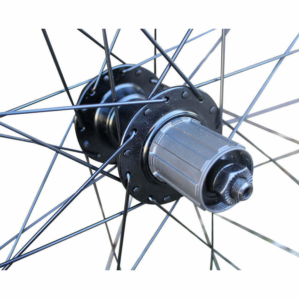 QR 27.5" 650b (ETRTO 584x19) MTB Mountain Bike Wheelset 7/8/9/10 Speed - Rim & Disc Brake Compatible - Sealed Bearings Hubs - Double Wall Rims - 32x Black Spokes