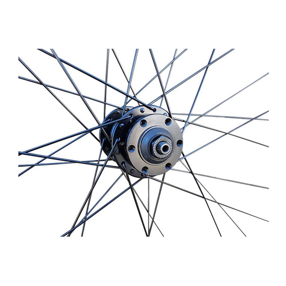 QR 700c 28" (ETRTO 622x19) Hybrid Bike Wheelset 7/8/9/10 Speed - Rim & Disc Brake Compatible - Sealed Bearings Hubs - Double Wall Rims - 32x Black Spokes