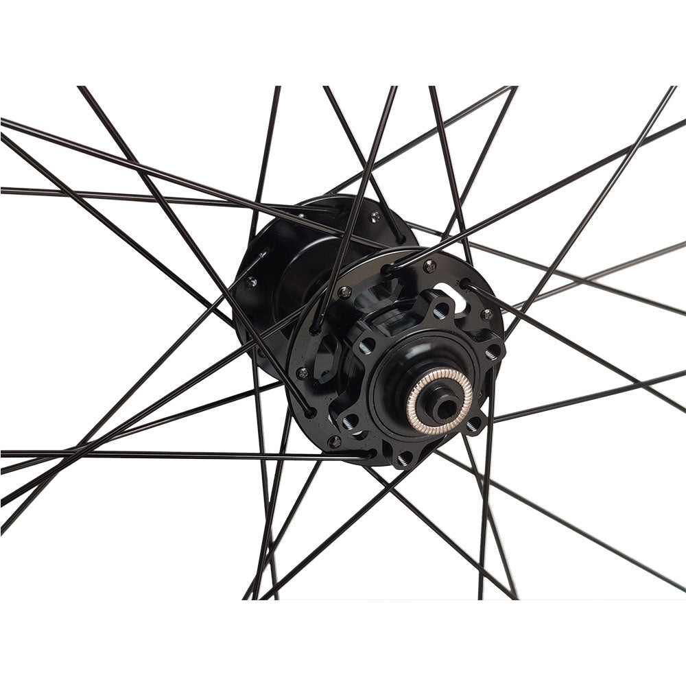 700c Road / Hybrid / Gravel / Cyclocross Front Wheel – QR / Thru Axle – 6-Bolt Disc – 20mm Inner Rim – Tubeless Compatible – DT Swiss Spokes – 845g
