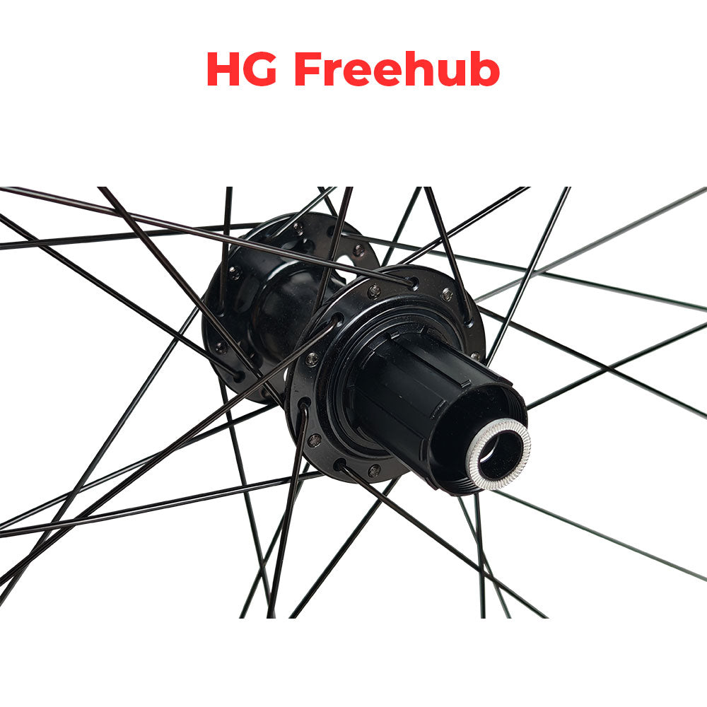 12x110 12x148 Boost Thru Axle 700c Road Cyclocross Gravel E-Bike 11/12 Speed Wheelset - HG / SRAM XD XDR - Premium 6x3 Pawls Taiwan Sealed Bearings (6 Bolt) Disc Brake Hubs - Tubeless Compatible - Lightweight 1850g