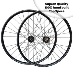 QR / THRU AXLE / BOOST 27.5" 650b (ETRTO 584x25) MTB Mountain Enduro Trail Bike Wheel Set 8/9/10/11/12 Speed - HG/Shimano Micro Spline/SRAM XD - 6x Pawls Sealed Bearings Disc Brake hubs - Tubeless Compatible