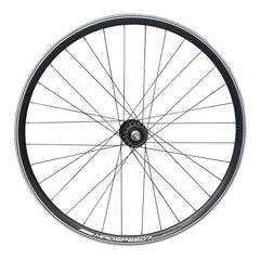 700c (ETRTO 622×15) Fixie / Fixed / Single Speed Rear Wheel – Rim Brake – Bolt-On Axle – Flip Flop Hub – Black Spokes