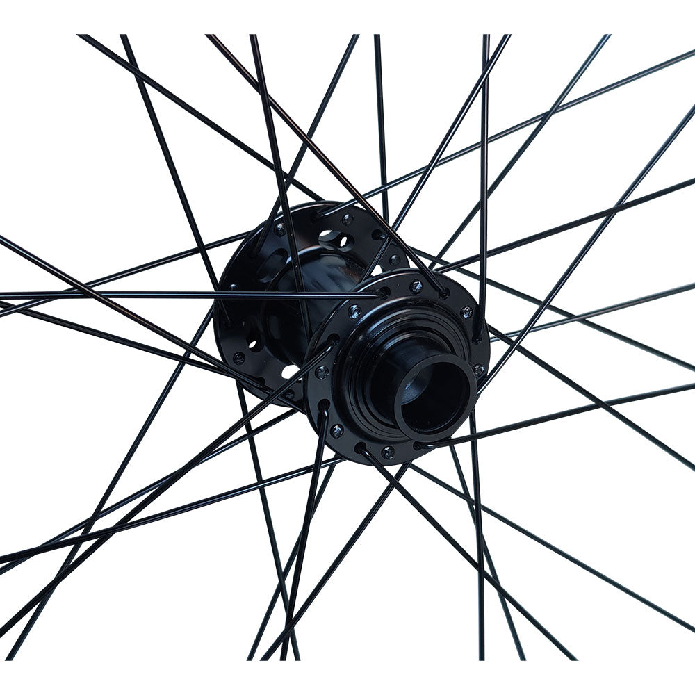 26" (ETRTO 559x25) Rear 10x135 / Front 15x100 Dirt Jump Bike MTB Disc Single Speed Wheelset - 6x3 Pawls Taiwan Sealed Bearings Hubs - DT Swiss Champion 2.0 Spokes - Tubeless Compatible