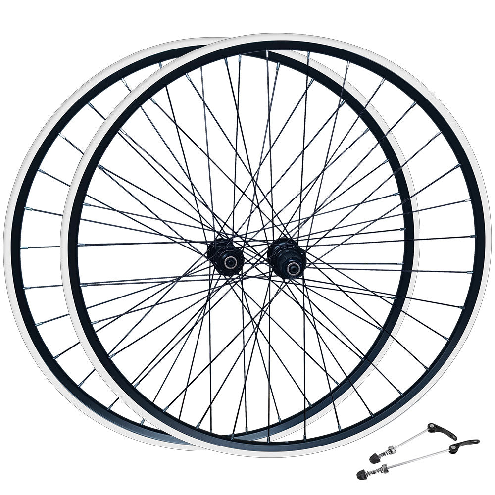 QR 700c (ETRTO 622x15) Road Racing Bike Wheel Set 7/8/9/10/11 Speed - Sealed Bearings Hubs - Double Wall - 32x Spokes