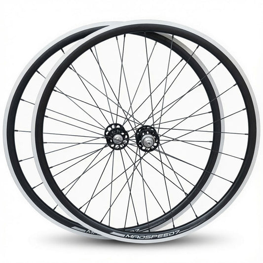 700c Fixie / Fixed / Single Speed Wheelset – Bolt-On Axle – Rim Brake – 15mm Inner Rim – Tubeless Compatible – Carbon Flip-Flop Hub – Pillar Aero Butted Spokes – 1645g