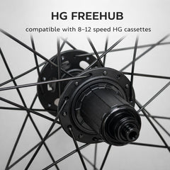 27.5” 650B CX / Gravel Wheelset – QR / Thru Axle – Center Lock Disc – 25mm Inner Rim – Tubeless Compatible – 8–12 Speed – HG / XD / XDR / Micro Spline / Campagnolo