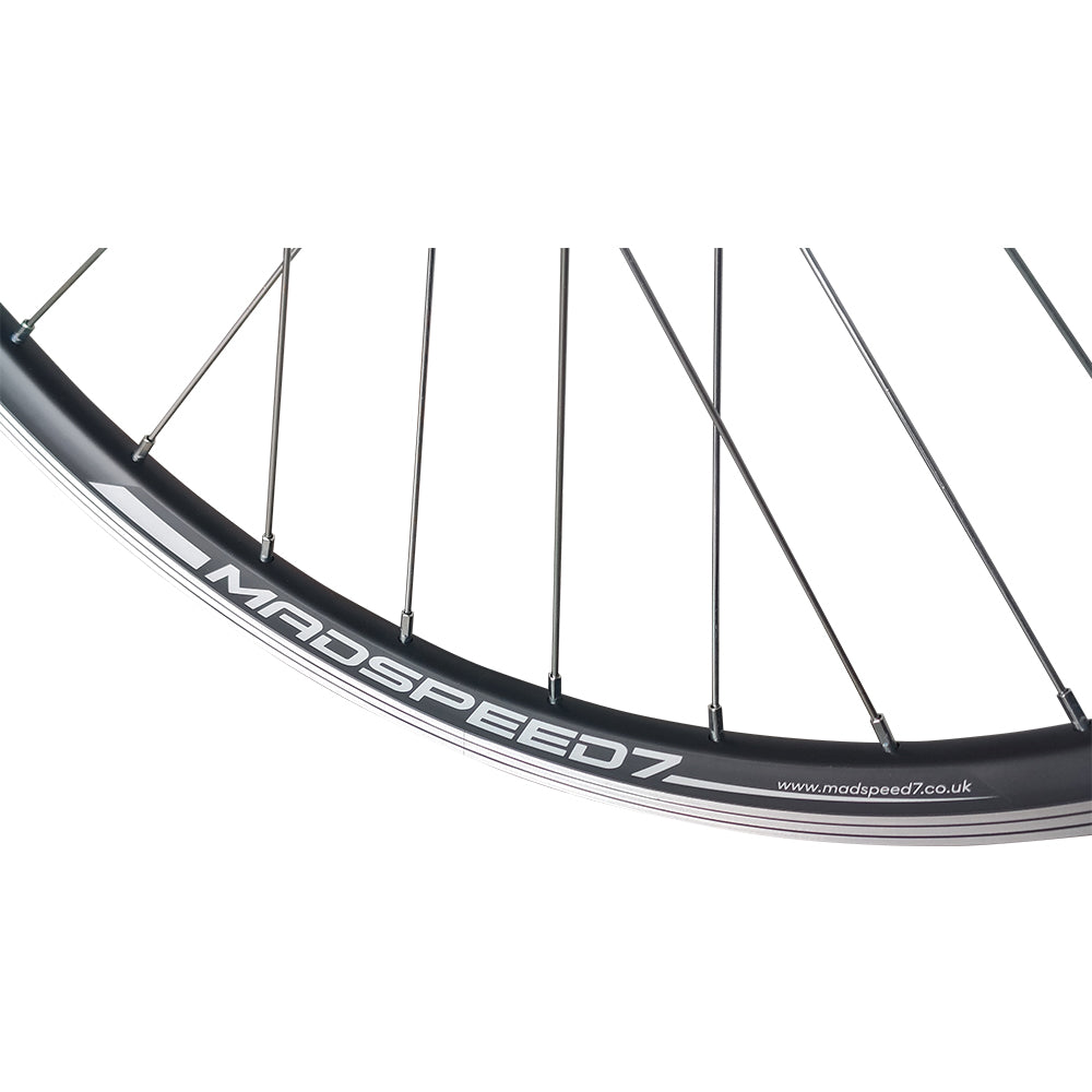 QR 26" (ETRTO 559x19) MTB Mountain Bike FRONT Wheel - Rim & Disc Brake Compatible - Sealed Bearing Hub - Double Wall Rim - 32x Silver Spokes