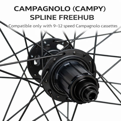 700c (ETRTO 622×25) Gravel / Cyclocross / Hybrid Wheel Set – Center Lock Disc – QR / Thru Axle – 8/9/10/11/12 Speed – Performance Hubs – HG / Micro Spline / XDR / Campagnolo – Tubeless Compatible – 1715g