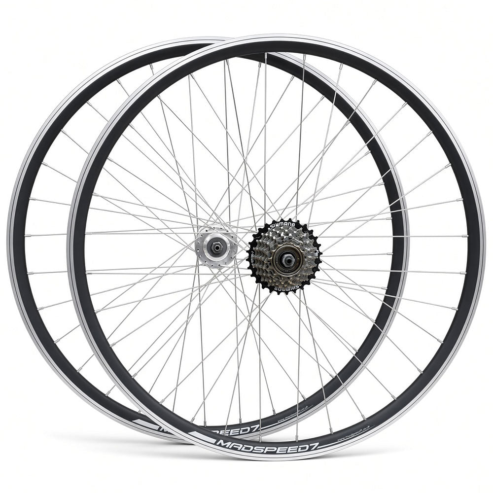 26” MTB Wheelset – QR – Rim & Disc Brake – 19mm Inner Rim – Shimano 6–7 Speed Freewheel