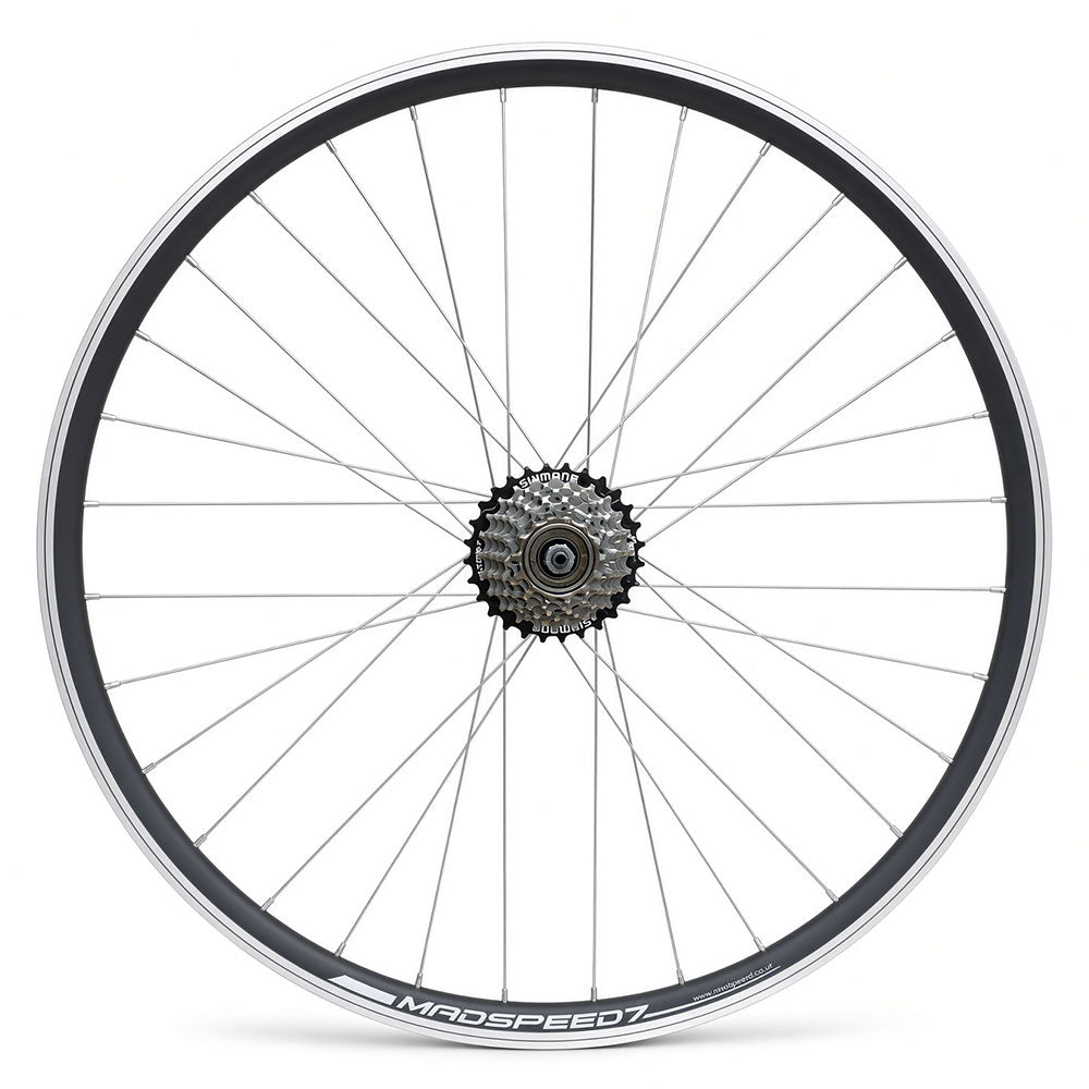 27.5” 650B MTB Rear Wheel – QR – Rim & Disc Brake – 19mm Inner Rim – Shimano 6–7 Speed Freewheel