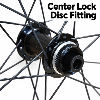 700c Road Rear Wheel – Thru Axle – Center Lock Disc – 19mm Inner Rim – Tubeless Compatible – 8–12 Speed – HG / XDR – 910g