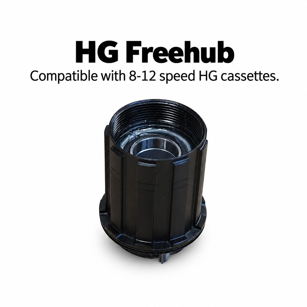 700c Road Rear Wheel – Thru Axle – Center Lock Disc – 19mm Inner Rim – Tubeless Compatible – 8–12 Speed – HG / XDR – 910g