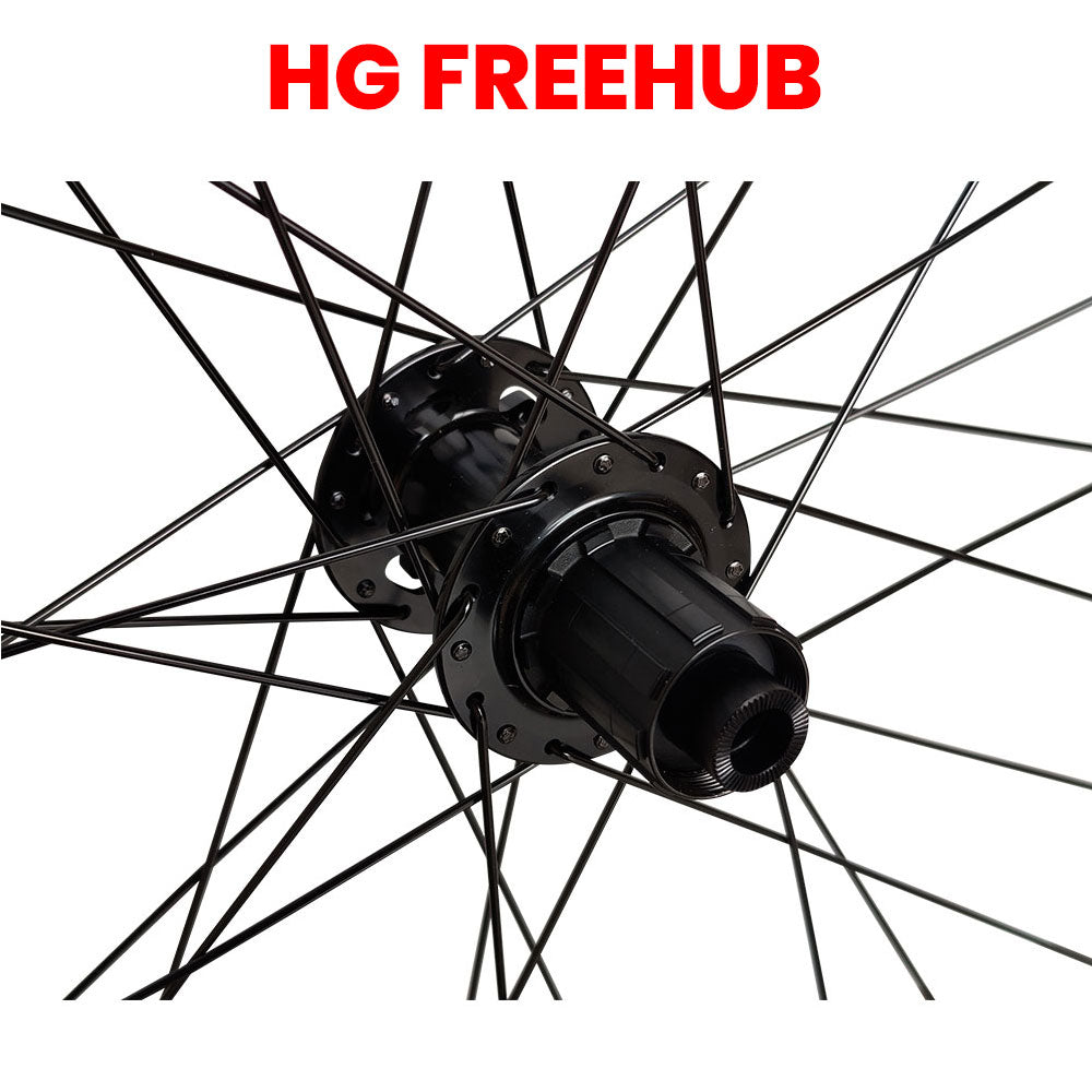 High End QR / Thru Axle 700c (ETRTO 622x18) Road Cyclocross Gravel Hybrid Bike DISC BRAKE Rear Wheel 8/9/10/11/12 Speed - HG / SRAM XD XDR - Lightweight 935g - Tubeless Compatible