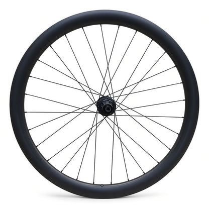 Carbon Fibre 700c Road / CX / Gravel Rear Wheel – QR / Thru Axle – Center Lock Disc – 22mm Inner Rim – Tubeless Compatible – 8–12 Speed – HG / XDR / Micro Spline – 800g