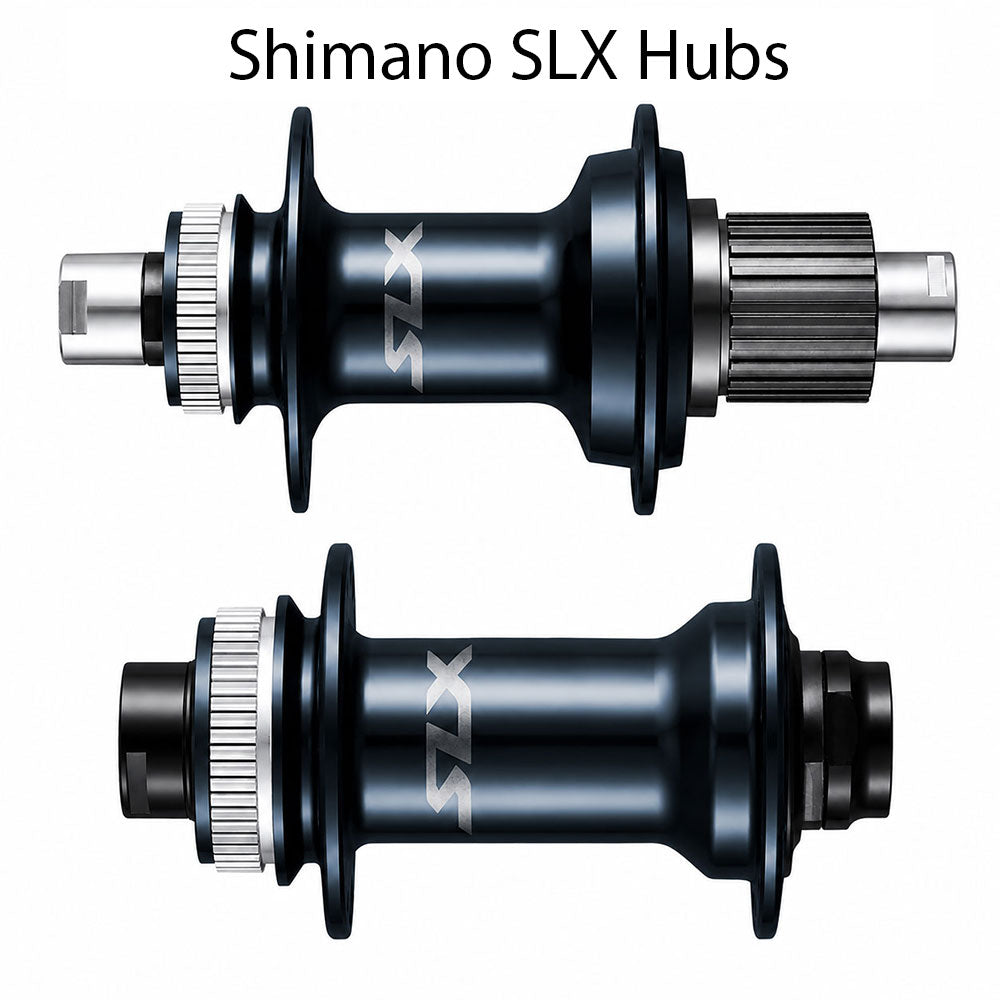 27.5” 650B MTB Wheelset – 15×110 Boost Front / 12×148 Boost Rear – Center Lock Disc – 30mm Inner Rim – Tubeless Compatible – 12 Speed – Shimano SLX Micro Spline