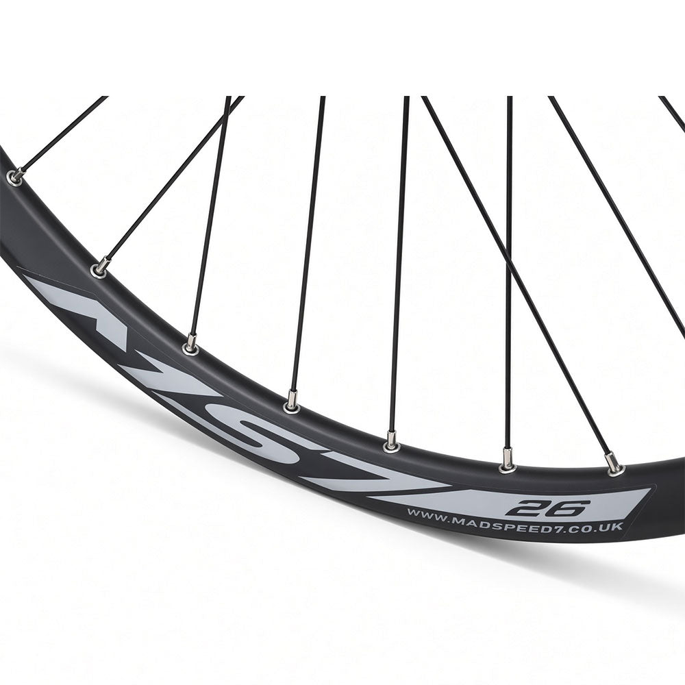26” MTB / Dirt Jump Rear Wheel – 10×135mm Bolt-On Axle – 6-Bolt Disc – 25mm Inner Rim – Tubeless Compatible – Single Speed
