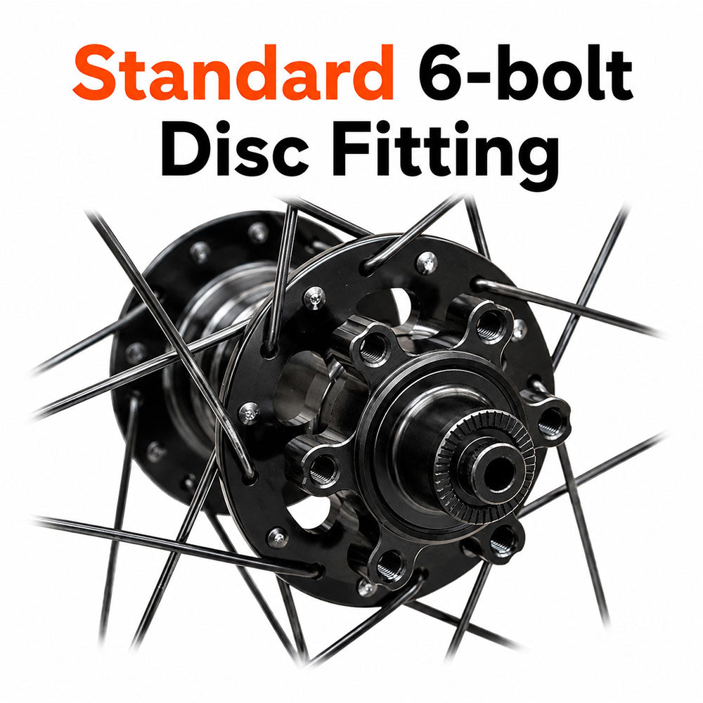 26” MTB Wheelset – QR / Thru Axle / Boost – 6-Bolt Disc – 25mm Inner Rim – Tubeless Compatible – 8–12 Speed