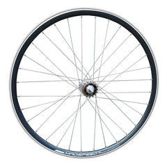 700c (ETRTO 622x15) Fixed Fixie Single Speed Bike REAR Wheel Flip Flop Hub - Sealed Bearings Silver Hub - 32x Silver Spokes - Double Wall