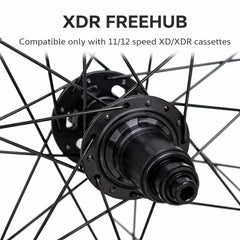 700c (ETRTO 622×25) Hybrid / Gravel / Cyclocross Wheel Set – 6-Bolt Disc – QR / Thru Axle – 8/9/10/11/12 Speed – Performance Hubs – HG / XDR – Tubeless Compatible – 2090g