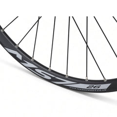26” MTB Wheelset – QR / Thru Axle / Boost – 6-Bolt Disc – 25mm Inner Rim – Tubeless Compatible – 8–12 Speed