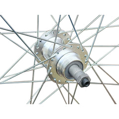 QR 29" 29er (ETRTO 622x19) MTB Mountain Bike Wheel Set 7/8/9 Speed Freewheel - Rim & Disc Brake Compatible - Sealed Bearings Hubs - Double Wall Rims - 32x Silver Spokes