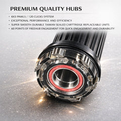 27.5” 650B (ETRTO 584×25) MTB Wheel Set – 6-Bolt Disc – Boost 141mm QR – 9/10/11/12 Speed – Performance Hubs – HG / Micro Spline / XD – Tubeless Compatible