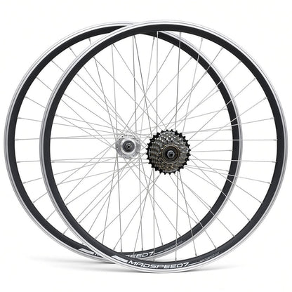 27.5” 650B MTB Wheelset – QR – Rim & Disc Brake – 19mm Inner Rim – Shimano 6–7 Speed Freewheel