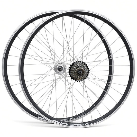 27.5” 650B MTB Wheelset – QR – Rim & Disc Brake – 19mm Inner Rim – Shimano 6–7 Speed Freewheel