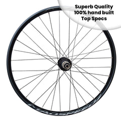 QR / THRU AXLE 26" (ETRTO 559x25) MTB Mountain Enduro Trail Bike REAR Wheel 8/9/10/11/12 Speed - HG/Shimano Micro Spline/SRAM XD  - 6x Pawls Sealed Bearings (6 Bolt) Disc Brake Hub - Tubeless Compatible