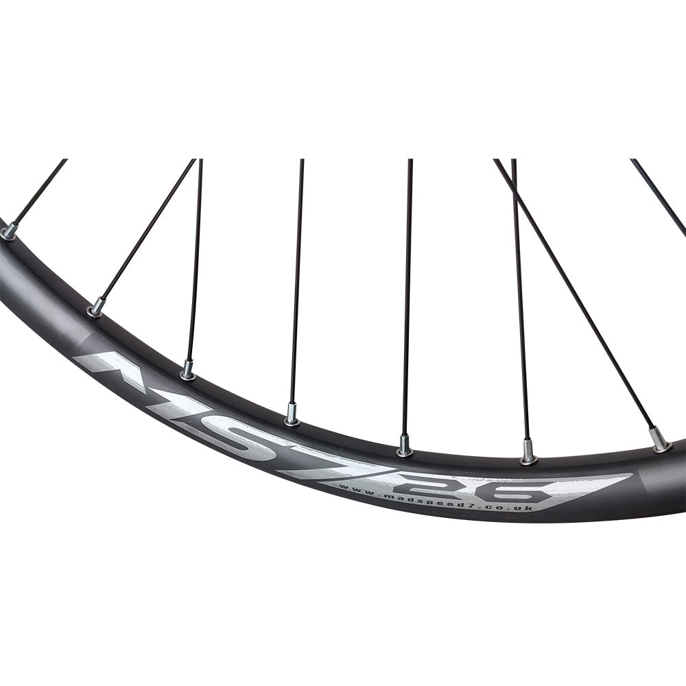 QR 26″ (ETRTO 559x20) MTB Mountain Bike Disc Brake FRONT Wheel - Sealed Bearings (6 Bolt) Disc Hub