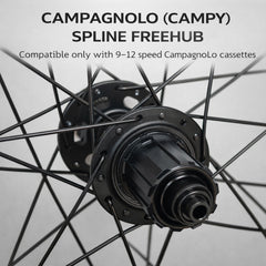 27.5” 650B CX / Gravel Wheelset – QR / Thru Axle – Center Lock Disc – 25mm Inner Rim – Tubeless Compatible – 8–12 Speed – HG / XD / XDR / Micro Spline / Campagnolo