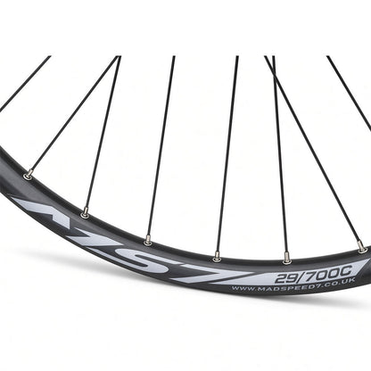 29" MTB Rear Wheel - 141mm Boost QR - 6-Bolt Disc - 30mm Inner Rim - Tubeless Compatible - 9-12 Speed