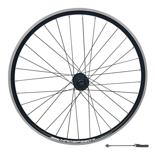 26” (ETRTO 559×19) MTB Front Wheel – Rim & Disc Brake – QR – Black Spokes