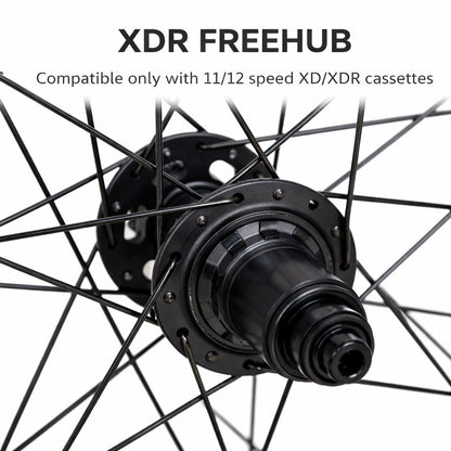 700c (ETRTO 622×25) Hybrid / Gravel / Cyclocross Rear Wheel – 6-Bolt Disc – QR / Thru Axle – 8/9/10/11/12 Speed – Performance Hubs – HG / XD / XDR – Tubeless Compatible – 1095g