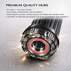 700c Road / Hybrid / CX / Gravel Rear Wheel – QR / Thru Axle – 6-Bolt Disc – 20mm Inner Rim – Tubeless Compatible – 8/9/10/11/12 Speed – HG / XDR – DT Swiss Spokes – 950g