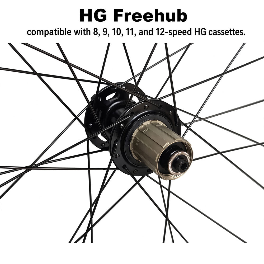 700c Road / Hybrid / CX / Gravel Wheelset – QR / Thru Axle – 6-Bolt Disc – 20mm Inner Rim – Tubeless Compatible – 8/9/10/11/12 Speed – HG / XDR – DT Swiss Spokes – 1790g
