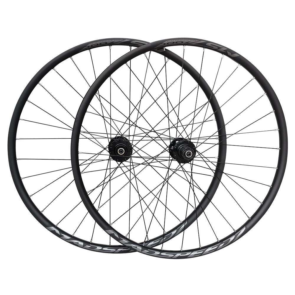 QR / THRU AXLE 700c (ETRTO 622x19) Road Hybrid CX Cyclocross Gravel Bike Wheelset 8/9/10/11/12 Speed - HG / SRAM XD/XDR - 6x Pawls Taiwan Sealed Bearings (6 Bolt) Disc Brake Hubs - 32x Black Spokes - Lightweight 1960g