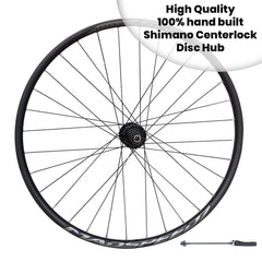 QR 700c 28" (ETRTO 622x19) Hybrid Bike Rear Wheel 7/8/9/10 Speed - Shimano CENTERLOCK Disc Hub