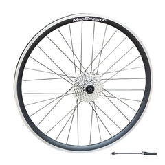 QR 26" (ETRTO 559x19) MTB Mountain Bike REAR Wheel 7/8/9/10 Speed - Double Wall - Rim & Disc Brake Compatible - Sealed Bearings Hub